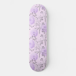 Paarse Kleurrijke Bloem Botanisch Bloemstuk Persoonlijk Skateboard
