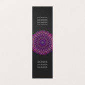 Paarse kleurrijke Floral Mandala Visitekaartje (Binnenkant ongevouwen)