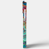 Paarse Kleurrijke Groovy Abstracte Retro Vloeibare Case-Mate iPhone Case (Achterkant / Links)