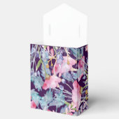 paarse kleurrijke wildflower groen bruiloft bedankdoosjes (Geopend)