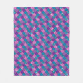 Paarse kleurrijke zeemeermin Glitter Fleece Deken (Voorkant)