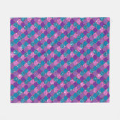 Paarse kleurrijke zeemeermin Glitter Fleece Deken (Voorkant (Horizontaal))