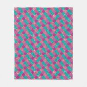 Paarse kleurrijke zeemeermin Glitter Fleece Deken (Voorkant)