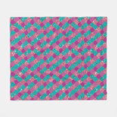 Paarse kleurrijke zeemeermin Glitter Fleece Deken (Voorkant (Horizontaal))