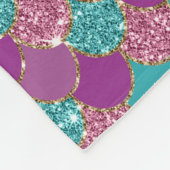 Paarse kleurrijke zeemeermin Glitter Fleece Deken (Hoek)