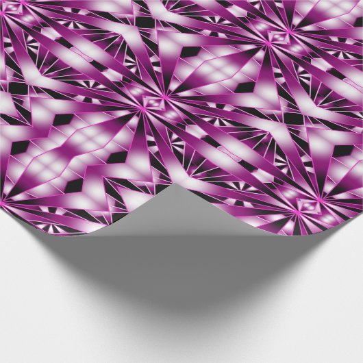 Paarse kleurvulling met verloopperspectief cadeaupapier (Hoek)
