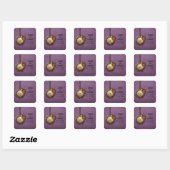 Paarse  klok Sla de Sticker Datum op (Vel)