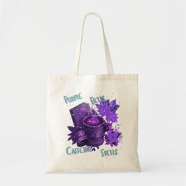 paarse klokjes tote bag