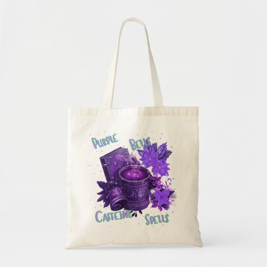 paarse klokjes tote bag (Voorkant)