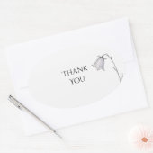 Paarse Klokjesbloem Botanische Bedankt Sticker (Envelop)