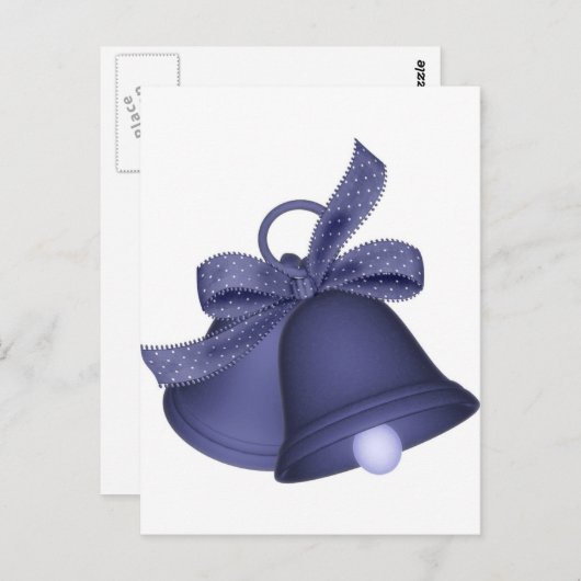 paarse klokken briefkaart (Voorkant / Achterkant)