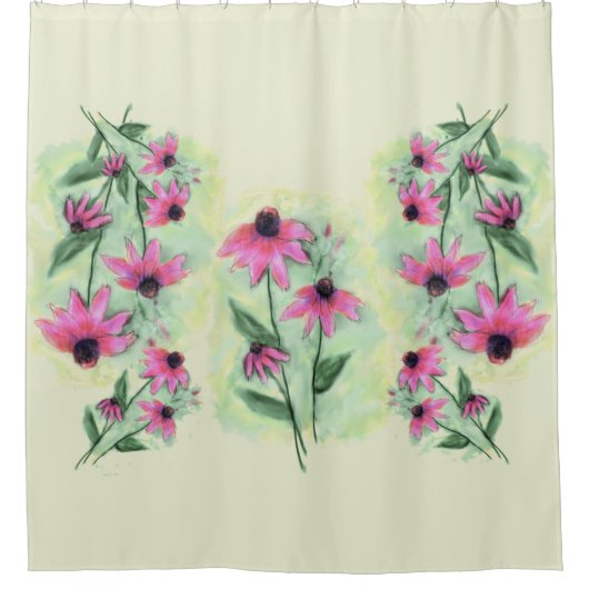 Paarse klokken voor kloon douchegordijn (Voorkant)