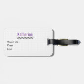 Paarse Knit Fast, Die Warm Bagagelabel (Achterkant horizontaal)