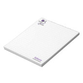 Paarse Knit Fast, Die Warm Notitieblok (Linkerzijde)