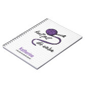 Paarse Knit Fast, Die Warm Notitieboek (Linkerzijde)