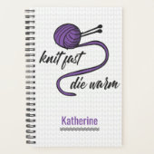 Paarse Knit Fast, Die Warm Planner (Voorkant)