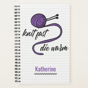 Paarse Knit Fast, Die Warm Planner
