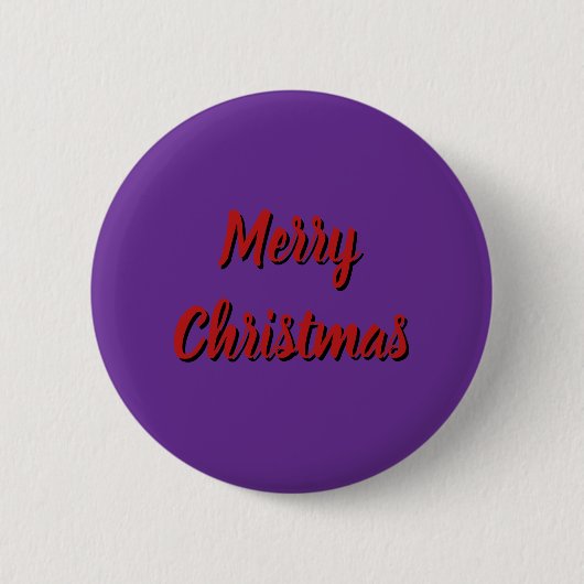 Paarse knop - Prettig kerstfeest Ronde Button 5,7 Cm (Voorkant)