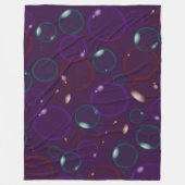 Paarse knuppels met geblindeerde zeepbellen fleece deken (Voorkant)