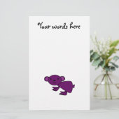 Paarse koala briefpapier (Staand voorkant)