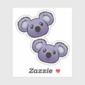 Paarse koala's sticker (Vel)