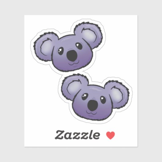 Paarse koala's sticker (Vel)