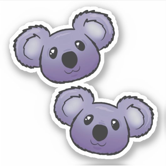 Paarse koala's sticker (Voorkant)