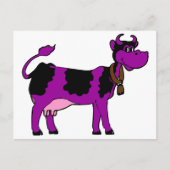 Paarse koe briefkaart (Voorkant)