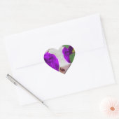 paarse koe hart hart sticker (Envelop)