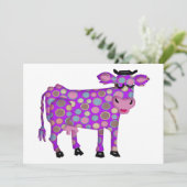 Paarse koe kaart (Staand voorkant)