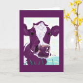 Paarse Koe kaart 2 (Gele Bloem)