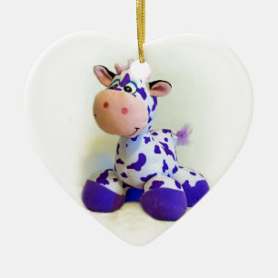 Paarse koe keramisch ornament