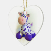 Paarse koe keramisch ornament (Links)