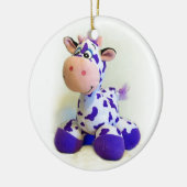 Paarse koe keramisch ornament (Links)