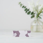 Paarse koe mini visitekaartje (Staand voorkant)