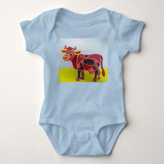 Paarse Koe Onesy Romper (Voorkant)