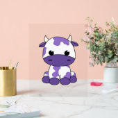 Paarse koe Oversized T-shirt_1 Acryl Bord (Huwelijk)