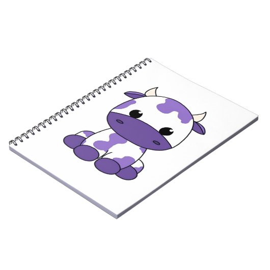 Paarse koe Oversized T-shirt_1 Notitieboek (Linkerzijde)
