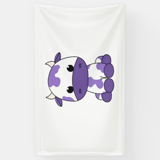 Paarse koe Oversized T-shirt_1 Spandoek (Verticaal)