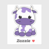 Paarse koe Oversized T-shirt_1 Sticker (Vel)