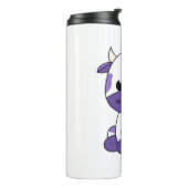 Paarse koe Oversized T-shirt_1 Thermosbeker (Gedraaid links)