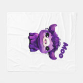 Paarse Koe oversized T-shirt Fleece Deken (Voorkant (Horizontaal))