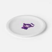 Paarse Koe oversized T-shirt Papieren Bordje (Gekanteld)