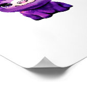 Paarse Koe oversized T-shirt Poster (Hoek)