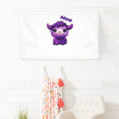 Paarse Koe oversized T-shirt Spandoek (Insitu)