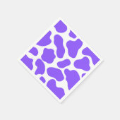 Paarse Koe print servetten (Hoek)