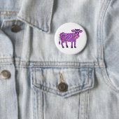 Paarse koe ronde button 5,7 cm (In situ)