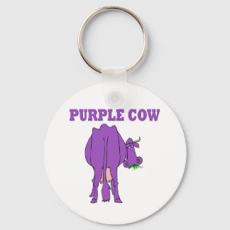 Paarse koe sleutelhanger