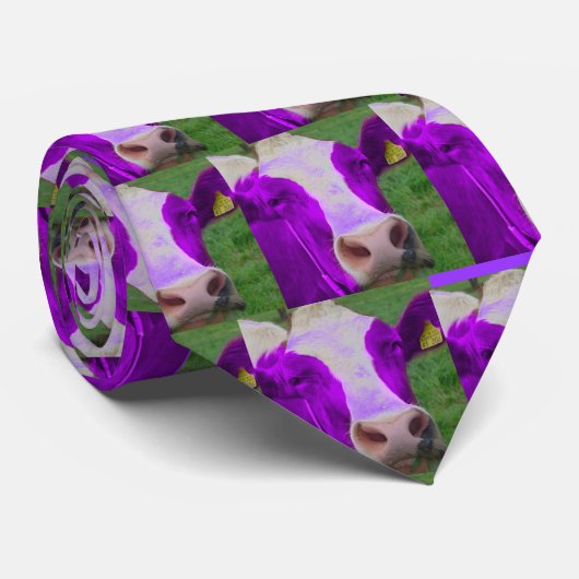 paarse koe stropdas (Opgerold)