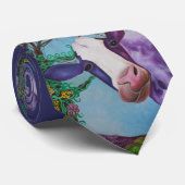 Paarse koe stropdas (Opgerold)